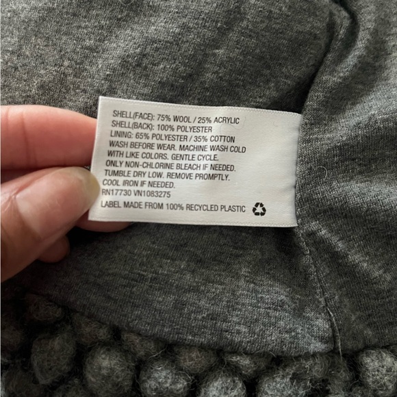 Oshkosh Genuine Kids Gray Textured Wool Cardigan - Picture 6 of 6